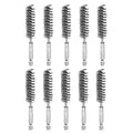 HARFINGTON 10Pcs Stainless Steel Bore Brush 14mm Dia 4" Long Cleaning Twisted Wire Brush with Handle 1/4" Hex Shank for Tubes, Ports, Bearings - size: 14mm