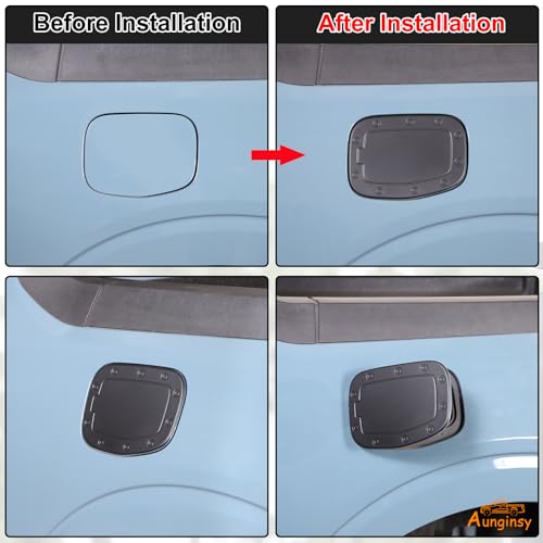 Aunginsy Compatible Ford Maverick 2022-2024 Gas Tank Door Cap Protect Cover Accessories - color: Matte Black