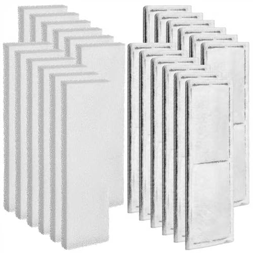 Pangda 24 Pcs Carbon Filter Foam Pads and Foam Filters Compatible with U3 Range of Internal Underwater Sponge Aquarium Underwater Filter Accessories for Internal Replacement Aquarium Fish Tank - size: 7.72'' X 2.36''