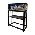 Fish Tank Stand,10 Gallon Heavy Duty Metal Aquarium Stands, Reptile Tank, Turtle Tank, Breeder Tank Stand, 220LBS Capacity Terrarium Stand Rack with 2-Tier Storage Shelves (Black, 24.8"x9.2"x30") - color: Black, size: (10 Gallon)24.8"x9.25"