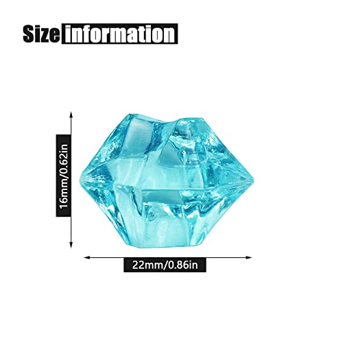 Vase Fillers for Home Decor, Fake Crushed Ice Cubes, Vase Fillers, 150 pcs Reusable Fake ice Cubes for Photography Accessories Props Decoration(0.86 * 0.62inch,Blue) - color: Blue-16*22mm-150pcs