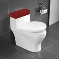 Toilet Tank Lid Cover, Bathroom Stretch Washable Spandex Toilet Tank Protector Cover with Elastic Bottom, Burgundy - color: Burgundy