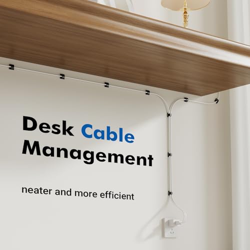 120Pcs Adhesive Cable Clips, Black Small, Cord Holder, Cord Clips for Dash cam, Ethernet Cable, Christmas Lights, USB, Phone Chargers, The Wall, Desk, nightstand, Car - color: Black