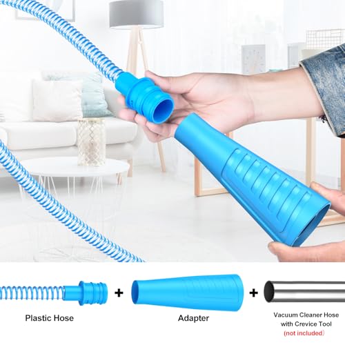 Sealegend 2 Pieces Dryer Vent Cleaner Kit, Dryer Vacuum Hose Attachment and Flexible Lint Brush, Dryer Vent Cleaning Tools for Crevice Lint Trap‌, Blue - color: Blue