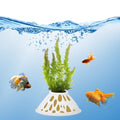 2 Pack Aquarium Plant Pots – White Plastic Aquatic Planters with Side Vent Holes, Shatterproof & BPA-Free Fish Tank Decor for Live Plants, Shrimp, Java Fern, Anubias – Freshwater & Saltwater Safe