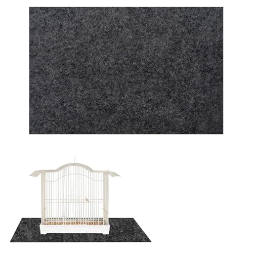 Bird Cage Floor Mat, 30x36 Inch Waterproof Under Pet Cage Liner Mat for Kennel Training, Reptile Aquariums, Non-Slip Felt Mat to Protect Floors