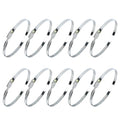10Pcs Narrow Band 9mm Steel Adjustable Hose Clamp Hoop 110-130mm HC110-130/9 (110-130mm) - size: 110-130mm