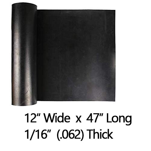 NABOWAN Solid Rubber Sheets,Strips,Rolls 1/16" (.062") Thick x 12" Wide x 47" Long, Thin Neoprene Rubber, Perfect for DIY Gasket Material, Sealing, Liner, Shield, Padding, Mat - size: 12" Wide x 47" Long, style: 1/16" (.062") Thick