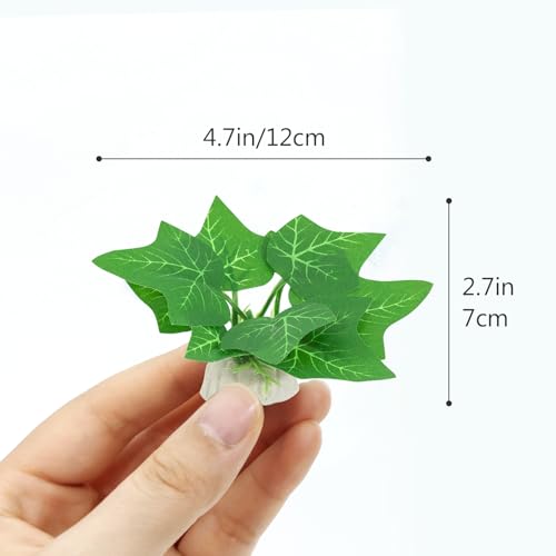 6PCS Aquarium Plants Fish Tank Decorations Small Betta Silk Plastic Plants for Aquarium Decor - color: H-6pcs Set/Green