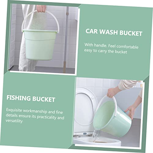 Garneck Elegant Green Cleaning Bucket Lightweight Easy to Carry Pp Material Bucket - color: Green