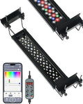 Pawfly Aquarium Light for Plants, 14 W Bluetooth Fish Tank Light, Full Spectrum Aquarium Lights for 12"-18" Fish Tanks, Extendable 24/7 LED Lights with Timer Modes & Adjustable Brightness - size: 12"-18"