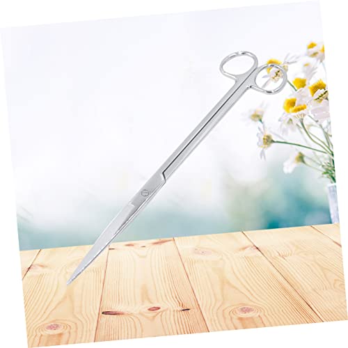 minkissy Stainless Steel Aquarium Scissors Mirror Polished Long Handle Plant Trimming Tool for Freshwater and Saltwater Aquascaping Ergonomic Design for Comfortable Use