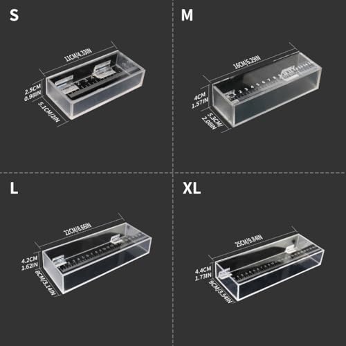 Acrylic Fish Viewing Box Multifunctional Breeding Case for Aquarium and Hatchery with Clear Scale - color: Medium size M