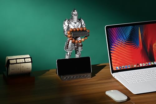 King's Guard Headphone Stand Watch Display Stand Jewelry Bracelet Necklace Holder Trays Towers Warrior Knight Mobile Phone Stand for Office & Home 12.20 Inch (Silver) - color: Silver