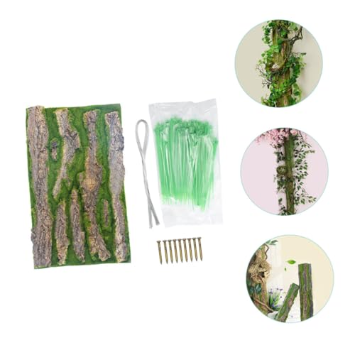 Lifelike Aquarium Bark Background Decoration, Simulated Tree Bark Board Cable Ties, 30x50cm Reptile Tank and Fish Tank Scenic Habitat for Tortoise and Bearded Dragon Terrariums
