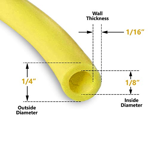Food Grade 1/4 Inch Plastic Tubing for RO Water Filter System, Aquariums, Refrigerators, ECT; BPA free; Made from FDA compliant materials and meets NSF Standards and Regulations (10 Feet, Yellow) - color: Yellow, size: 10 Feet