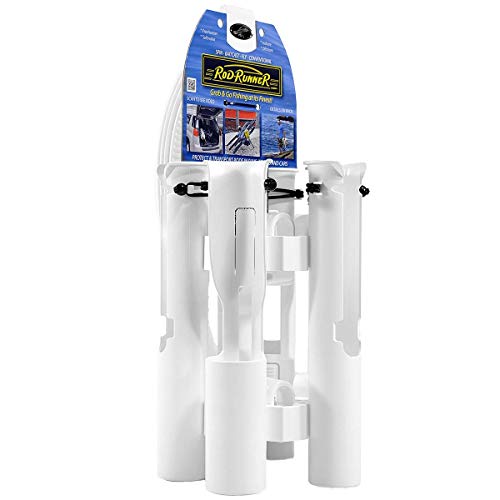 Rod-Runner Fishing Rod Carrier | Pro 5 Portable Rod Rack - color: White