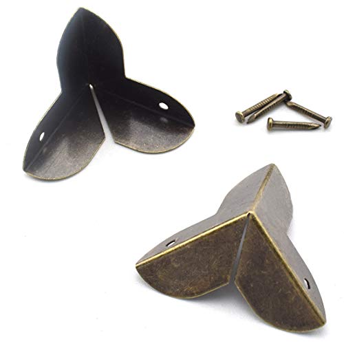 SDTC Tech 12-Pack Mini Jewelry Box Corner Protectors Metal Edge Guard Cover - Bronze - color: Bronze