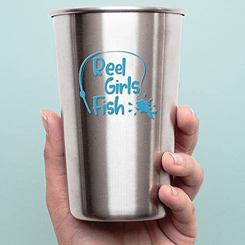2 Pcs - Decal Stickers of Girls Fish (Azure Blue) Premium Waterproof Vinyl Decal Stickers for Laptop Phone Accessory Helmet Car Window Mug Tuber Cup Door Wall Decoration Andskusd44381Be070722 - color: Azure Blue, size: 4.4'' x 3.8''