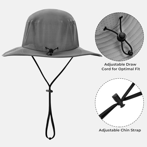 KastKing Sol Armis UPF 50 Boonie Hat - Sun Protection Hat, Fishing Hat, Beach & Hiking Hat, Paddling - color: O: Formal Gray, size: Laser-vented Design