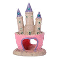 Mipcase Cartoon Castle Aquarium Decoration with Hidden Fish Cave Small Fish Tank Ornament for Freshwater and Saltwater Betta Tank Accessories