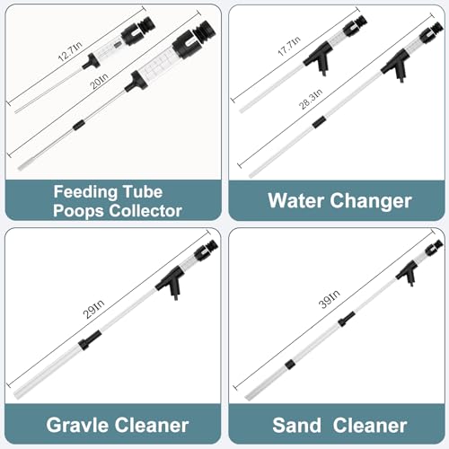 Carefree Fish Aquarium Siphon Gravel Cleaner 6Ft Hose Tank Water Changer Sand Vacuum Multifunctional Cleaning Tools Fish Feeding Tube Coral Feeder Pipette Upgraded Turkey Baster