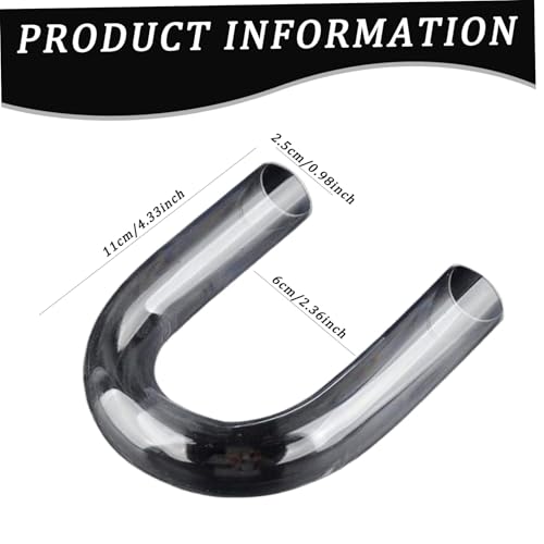 U-Shape Aquarium Tubing Connector, Clear Test Tubes for Plants, DIY Plastic Tubes for Fish Tank CO2 & Oxygen Supplies, Aquarium Accessories