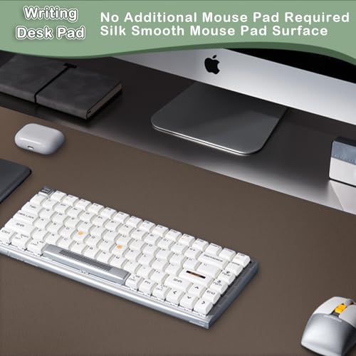 Boutilon Leather Desk Pad Protector,Non-Slip Mouse Pad,Laptop Desk Pad,Office Mouse Mat,Waterproof Leather Desk Blotter,Desk Writing Pad for Office and Home (S-Coffee,24"x 14") - color: Coffee, size: S 24" x 14"
