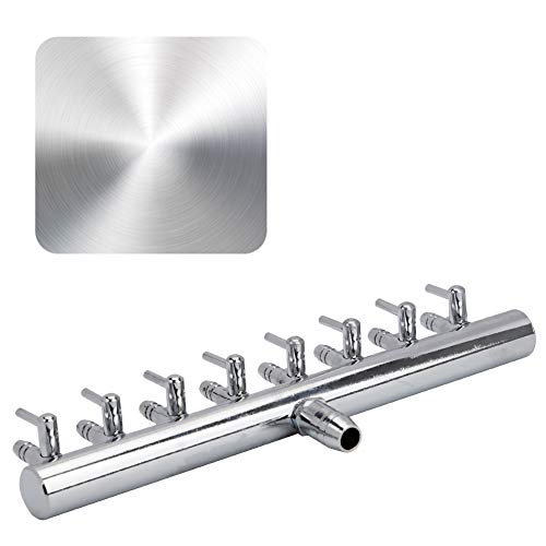 Pawfly 8-Way Aquarium Air Flow Control Lever Valve Chromium Copper Distributor Fish Tank Splitter Pump Accessories - color: 8-Way