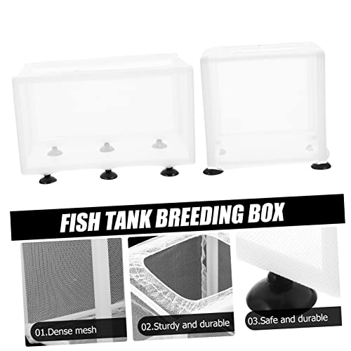 YARNOW 2pcs Fish Breeding Isolation Box Adjustable Aquarium Separator Cups for Fish Tank Convenient Net for Juvenile and Sick Accessory