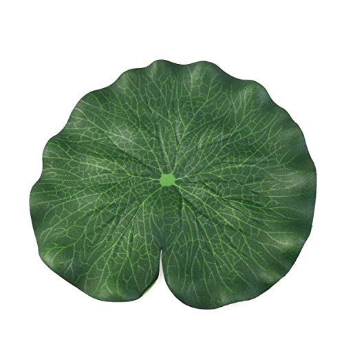 Garneck 10pcs Pool Lotus Leaves Artificial Floating Foam Lotus Leaves Lily Pads Fake Foliage Decoration for Pond Pool Aquarium Fish Artificial Leaf Tank Foam