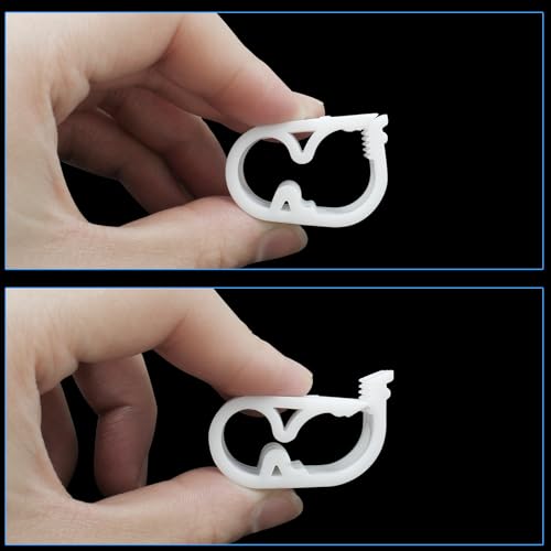 1/4" - 1/2" Plastic Tubing Clamps, 5 Pcs Adjustable Tube Clamp, Peg Tube Clip, Laboratory Pinch Valve Flow Control Hose Clamp for Control Wine, Beer Bottle and Infusion Bottle (White) - size: 1/4" - 1/2"