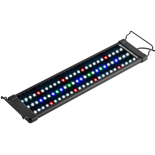 NICREW ClassicLED Plus LED Aquarium Light with Timer, 15 Watts, for 18 to 24 Inch Fish Tank Light, Daylight and Moonlight Cycle, Brightness Adjustable - size: 18 - 24 in