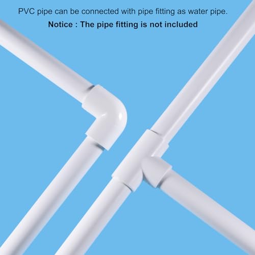 MECCANIXITY 2Pcs 0.31 Inch PVC Rigid Tube Round Pipe 6mm ID 8mm OD 12" High Impact for Water Pipe, Aquarium, Fish Tank, Greenhouse Garden, White - color: White, size: 6mm x 8mm