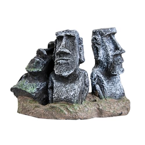 Easter Moai Statue Aquarium Decor – terrariums and Reptile Boxes Tabletop or Office Decoration