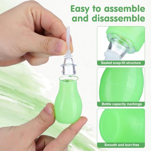 ULTECHNOVO Bird Feeding Syringe, Aquarium Liquid Droppers, Pipette Dropper with Graduated Scale Clear Plastic Long Tube and Rubber Bulb for Fish Tank Coral Feeder Bird Liquid Food Hand Feeding Tool