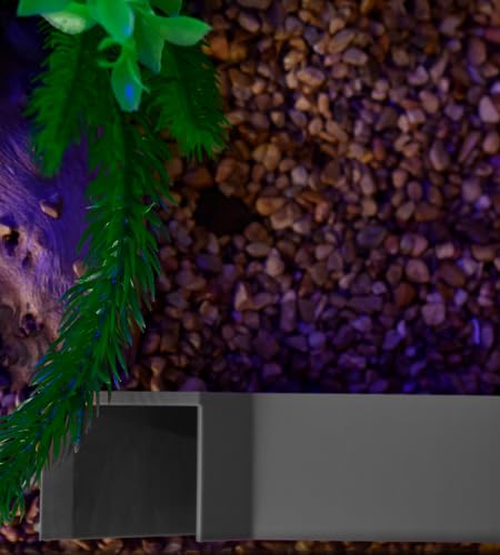 Chatelet Aquarium Underground Tunnel | Fish & Shrimp Hideout for Aquariums | Unique Underground Viewing Tunnel | Made in USA (Gray) - color: Gray