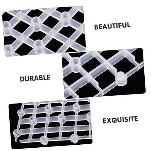 Mikikit 2pcs Aquarium Divider Panels Gravel Board for Fish Tank Isolation for Enhanced Water Permeability Splicing System for Custom Aquarium Setup - color: Transparent