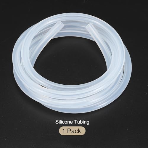 1m(3.3ft) 2mm(0.08") ID x 5mm(3/16") OD Silicone Tubing Clear Industrial Plastic Tubing Pure Silicone Hoses for Pump Siphoning Draining Irrigation Brewing - color: Clear, size: 0.08" x 3/16"