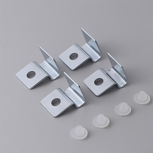 Kopida 4Pcs Household Fish Tank Brackets Glass Lid Clips Aquarium Cover Holders Silver Stainless Steel Aquariums Lid Support Aquarium Accessories