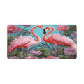 Large Size Gaming Mouse Pad Flamingo Love Flowers Desk Mat Non-Slip Base Waterproof Desktop Writing Pad for Office Home - color: Flamingo Love Flowers, size: 30x60cm