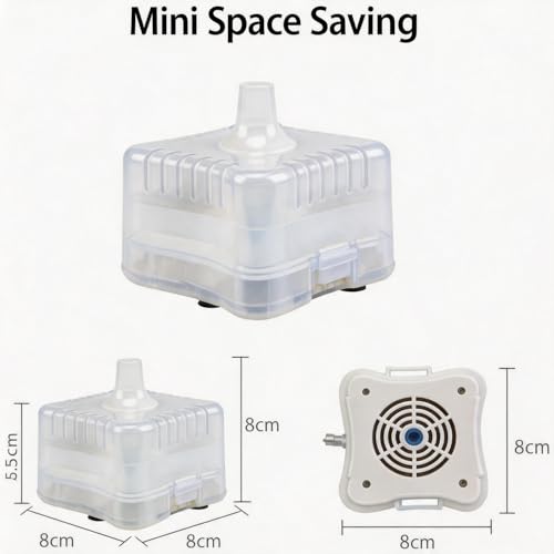 Fish Tank Filter Aquarium Sponge Filter Quiet Small Filter for 1-20 Gallon Aquariums Detachable with Activated Carbon and Air Stone White (Air Pump and Air Hose not Included) - color: White Filter