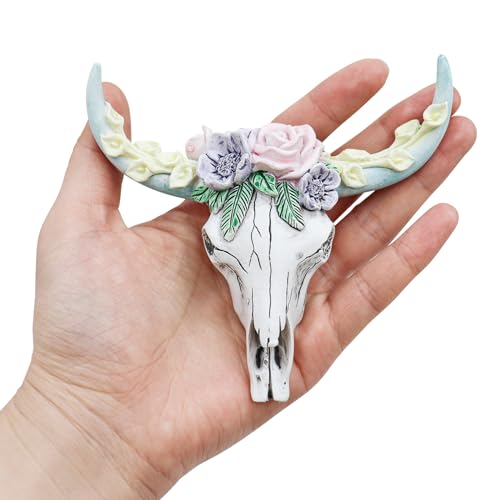 Oooct Bearded Dragon Tank Decor Accessories, Resin Cattle Skull Reptiles Hideouts Decorations, Decor Statue for Fish Aquarium Cave Landscape - color: C, size: Small