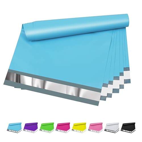 Poly Mailers 6x9 inch 100 Pcs, Blue Plastic Mailing Envelopes with 2.4mil Thickness, Waterproof and Tear-resistant Shipping Bags for Clothing, Tamper Proof Self-Seal Mailers Poly Bags - color: Blue, size: 6x9 Inch 100 Pcs