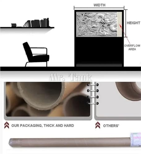 Fish Tank Background 3D Effect Aquarium Background Sticker Static Cling Film Fish Tank(48x18 inch) - size: 48x18 inch