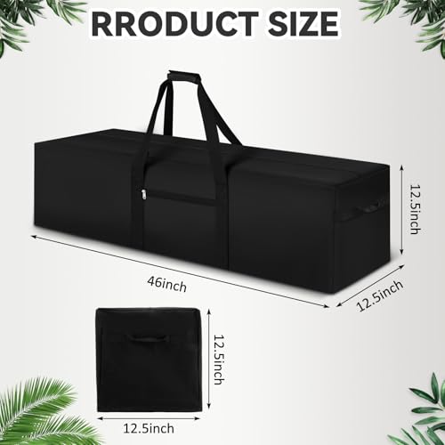 46 x 12.5 x 12.5 Inch, 120 L Extra Large Duffle Bag Camping Tent Storage Bag Heavy Duty Waterproof Sports Equipment Carrying Case for Tent Pole Travel Canopy Hammock Tripod Fishing Outdoor - color: Black, size: 46 x 12.5 x 12.5 Inch, 120 L