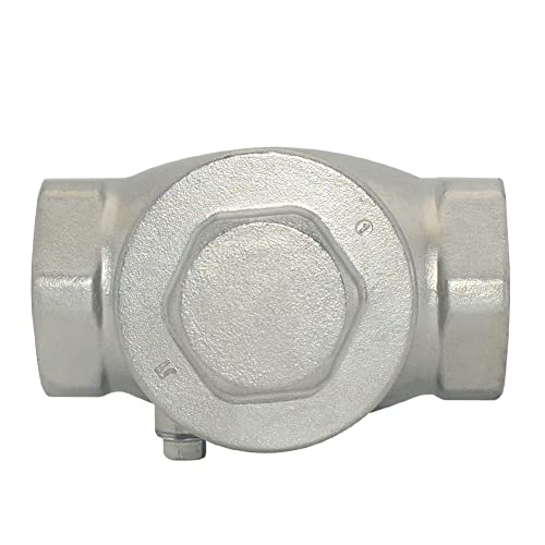 1-1/4" Stainless Steel SS316 Swing Check Valve,NPT Female x Female Thread,WOG 200 PSI PN16 CF8M - size: 1.25 Inch