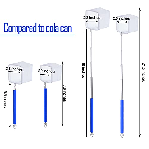 4 Pieces Fish Tank Shrimp Net Extendable Handle Shrimp Net Stainless Steel Small Aquarium Catch Mesh with Adjustable Handle for Aquarium Fish Tank Pond - color: Blue