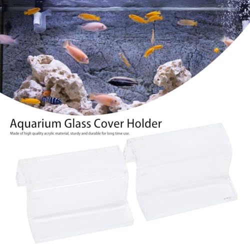 4Pcs Aquarium Lid Clips for 6-12mm Glass, Rimless Aquarium Acrylic Fish Tank Cover Clip Glass Cover Holder Aquarium Fish Tank Cover Support Clamp Accessory