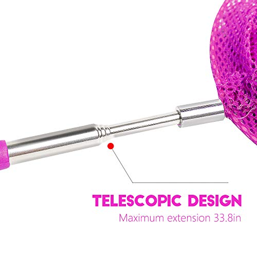 TSYAN Telescopic Butterfly Net, Perfect for Catching Bugs Insect Small Fish,Outdoor Tools Colorful Extendable up to 34" for Kids (6Pack) - color: 6 Pack